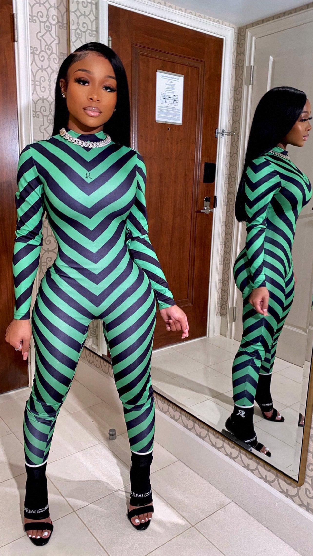 Chevron Maze Suit