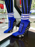 Crystal Sport Heels - Blue - SHOP SO REAL 